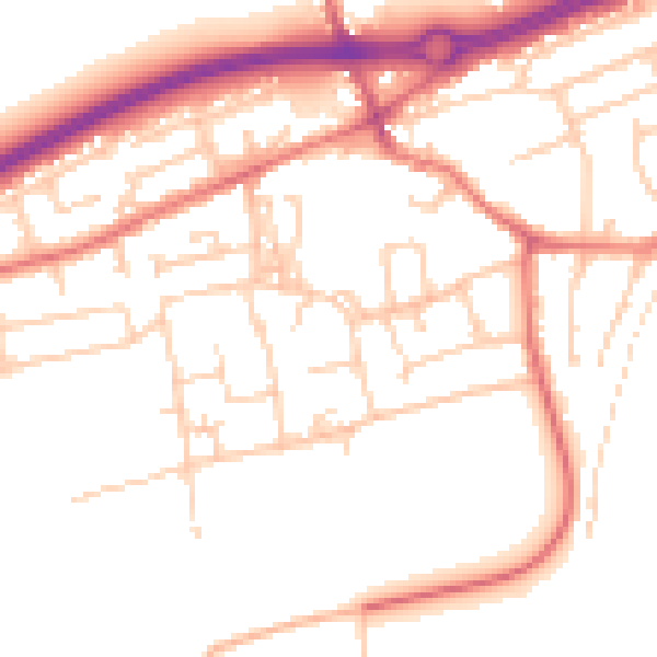 Daytime road noise heatmap for PR4 1SR