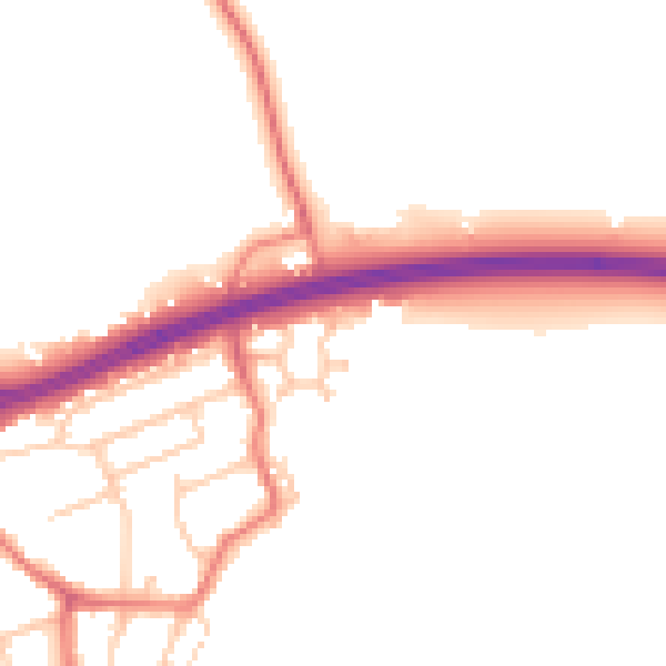 Daytime road noise heatmap for PR4 1TH