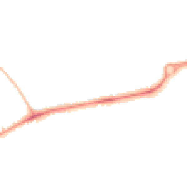 Night-time road noise heatmap for PR4 1WB