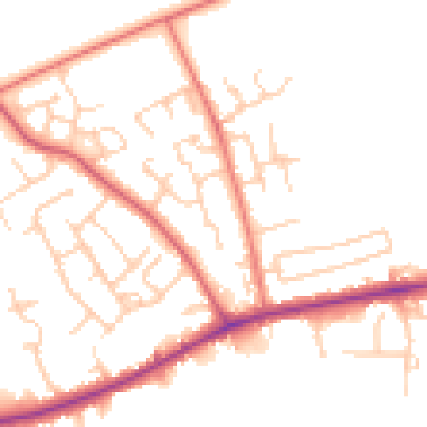 Daytime road noise heatmap for PR4 1YR