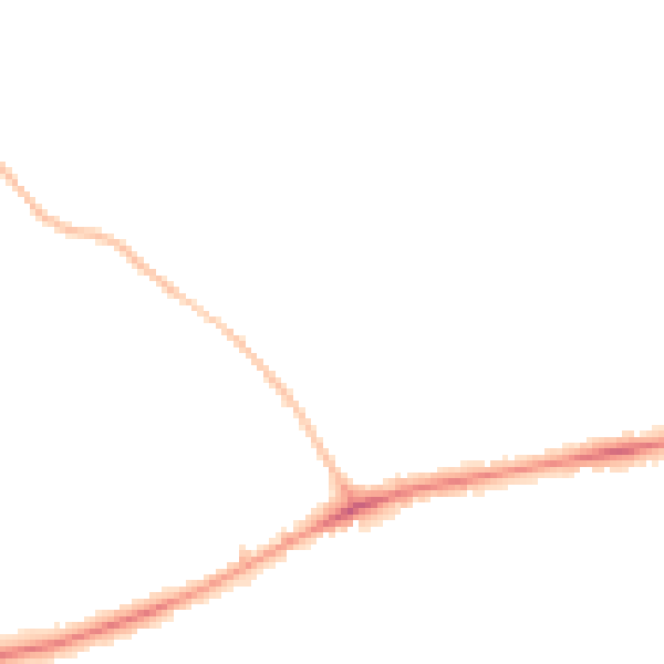 Night-time road noise heatmap for PR4 1YR