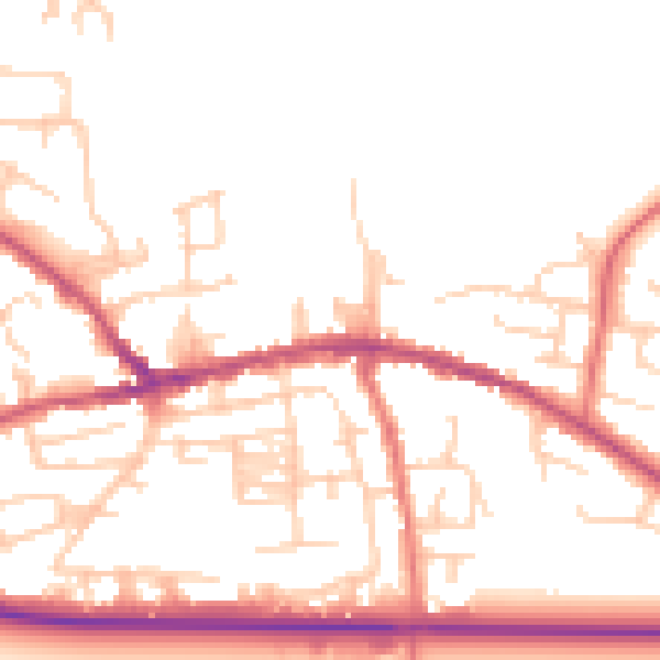 Daytime road noise heatmap for PR4 2AB