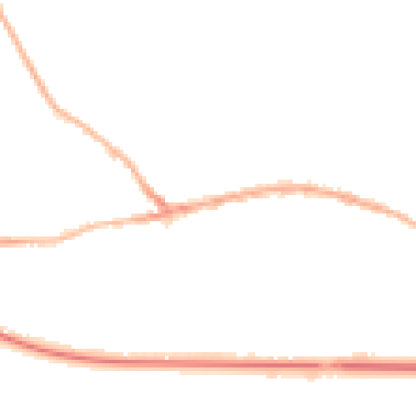 Night-time road noise heatmap for PR4 2AJ