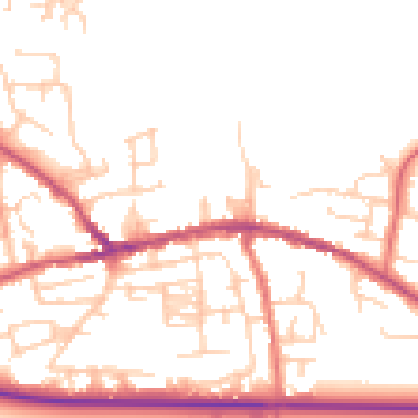 Daytime road noise heatmap for PR4 2AT
