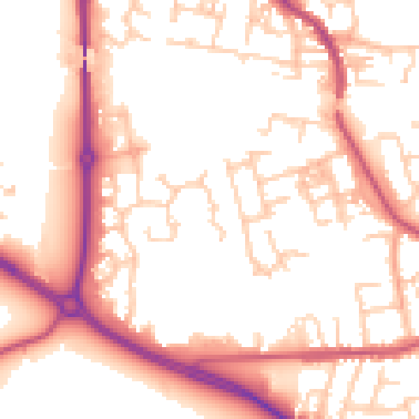 Daytime road noise heatmap for PR4 2DR