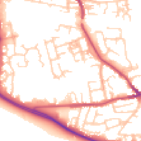 Daytime road noise heatmap for PR4 2LB