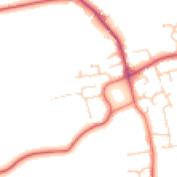 Daytime road noise heatmap for PR4 2NP