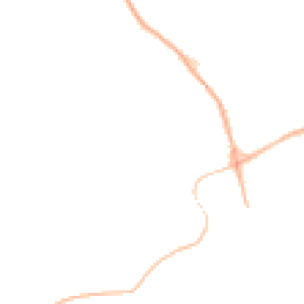 Night-time road noise heatmap for PR4 2NU