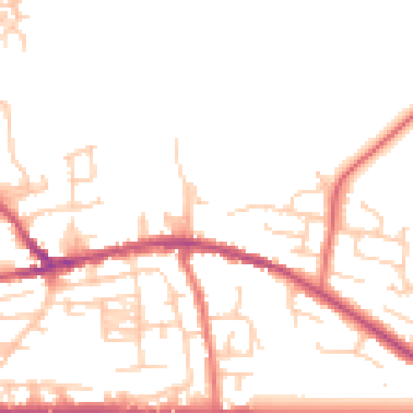 Daytime road noise heatmap for PR4 2RT
