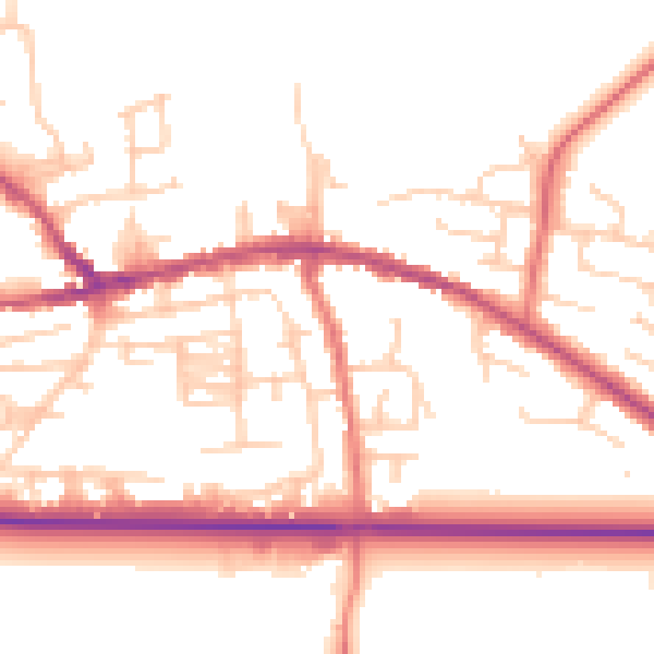 Daytime road noise heatmap for PR4 2SP