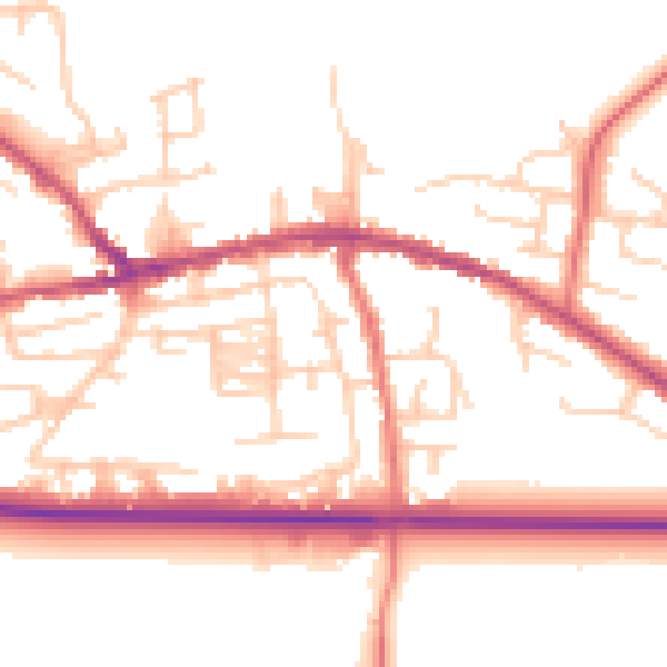 Daytime road noise heatmap for PR4 2TD