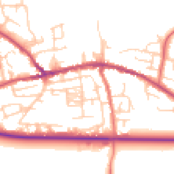 Daytime road noise heatmap for PR4 2UP