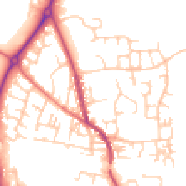 Daytime road noise heatmap for PR4 3DT