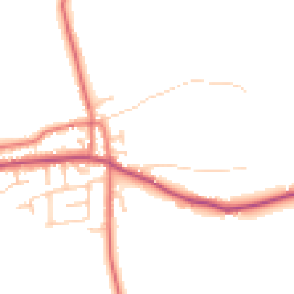 Daytime road noise heatmap for PR4 3GW