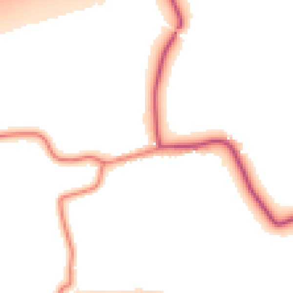 Daytime road noise heatmap for PR4 3NE