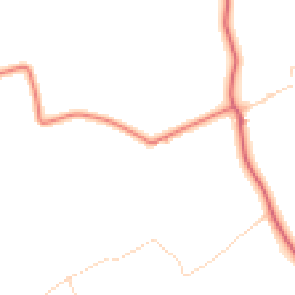 Daytime road noise heatmap for PR4 3PP
