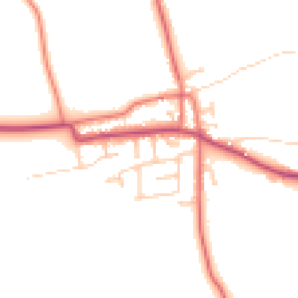 Daytime road noise heatmap for PR4 3UP