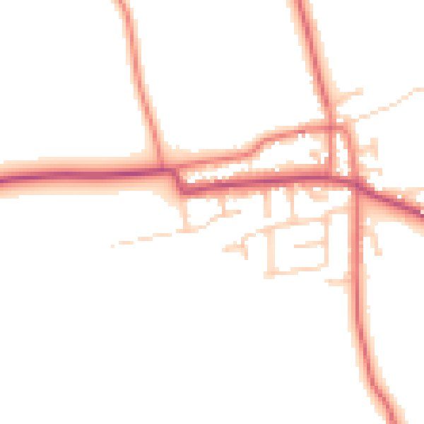 Daytime road noise heatmap for PR4 3US