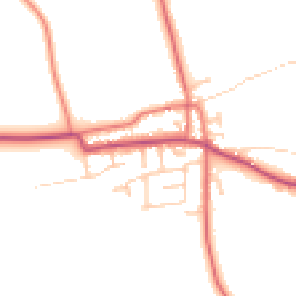 Daytime road noise heatmap for PR4 3ZB