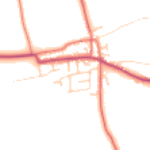 Daytime road noise heatmap for PR4 3ZL