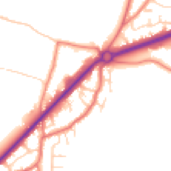 Daytime road noise heatmap for PR4 4HD