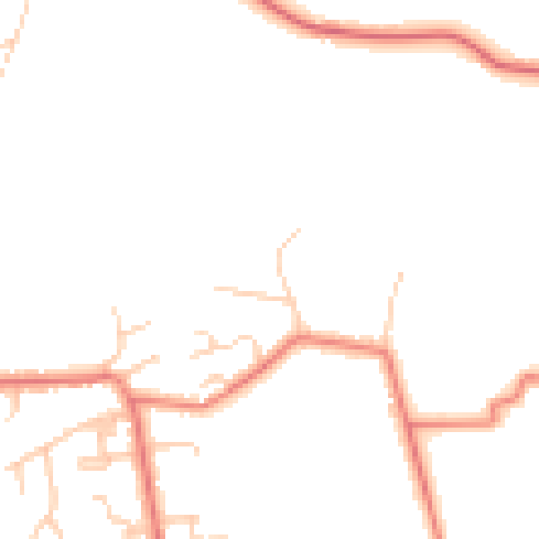 Daytime road noise heatmap for PR4 4JJ