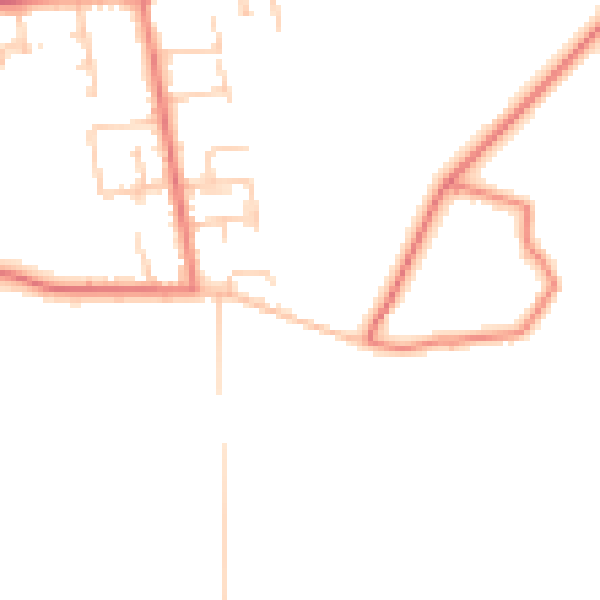 Daytime road noise heatmap for PR4 4XQ