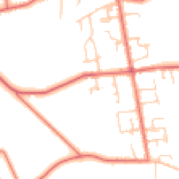 Daytime road noise heatmap for PR4 4ZR