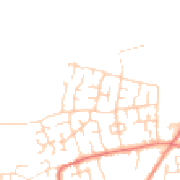 Daytime road noise heatmap for PR4 5BP