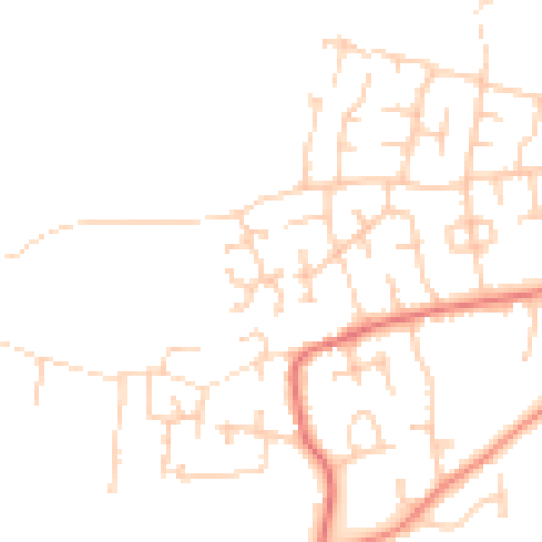 Daytime road noise heatmap for PR4 5LJ