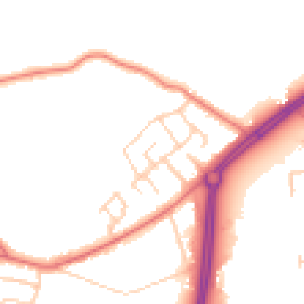 Daytime road noise heatmap for PR4 5ST
