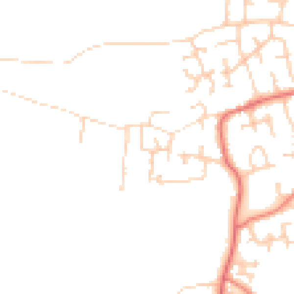 Daytime road noise heatmap for PR4 5ZN