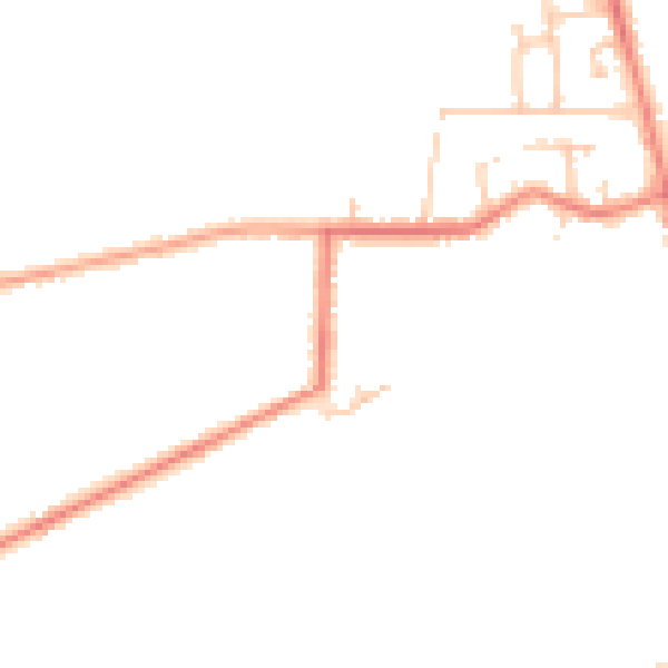 Daytime road noise heatmap for PR4 6AJ