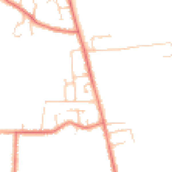 Daytime road noise heatmap for PR4 6EN