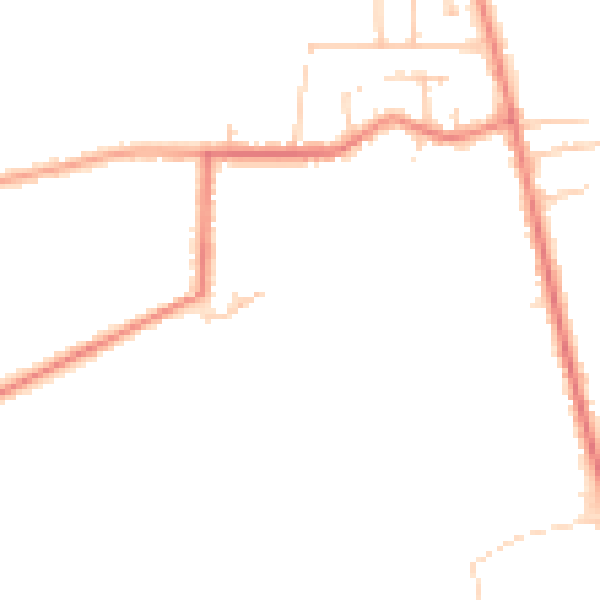 Daytime road noise heatmap for PR4 6FZ