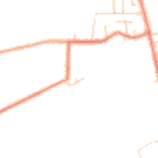 Daytime road noise heatmap for PR4 6JD