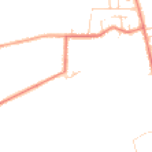 Daytime road noise heatmap for PR4 6JG