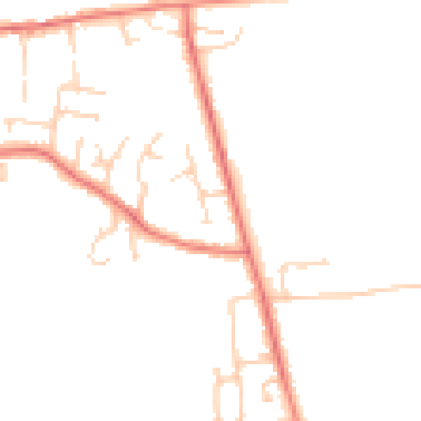 Daytime road noise heatmap for PR4 6LY