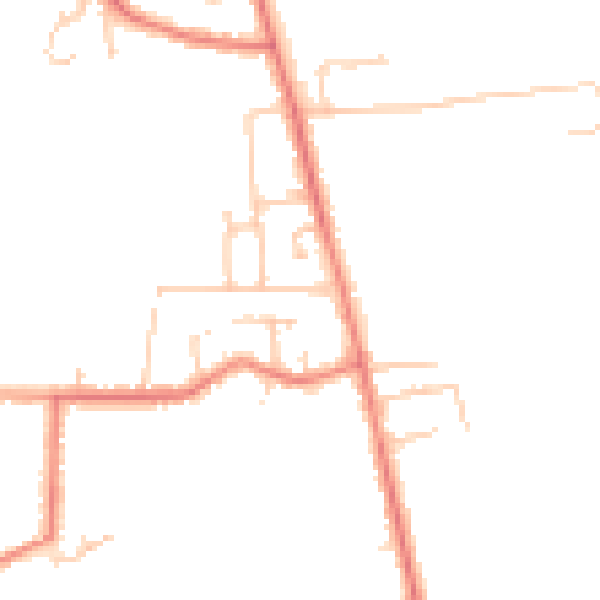 Daytime road noise heatmap for PR4 6PE