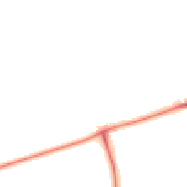 Night-time road noise heatmap for PR4 6WA