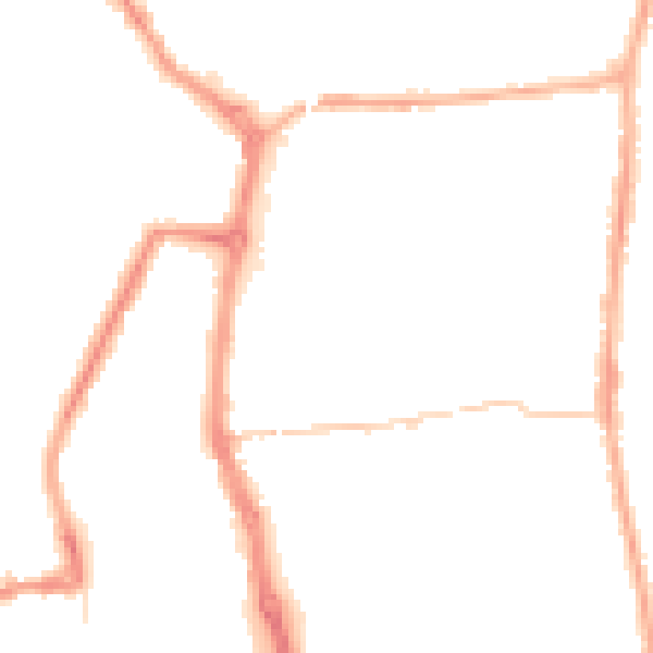 Night-time road noise heatmap for PR6 0FF
