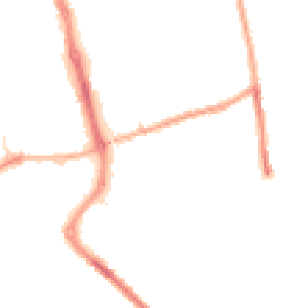 Night-time road noise heatmap for PR6 0NZ