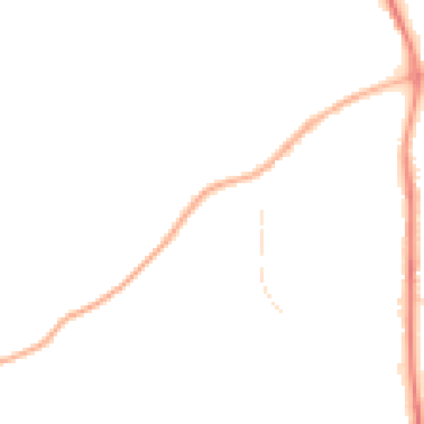 Night-time road noise heatmap for PR6 7ET