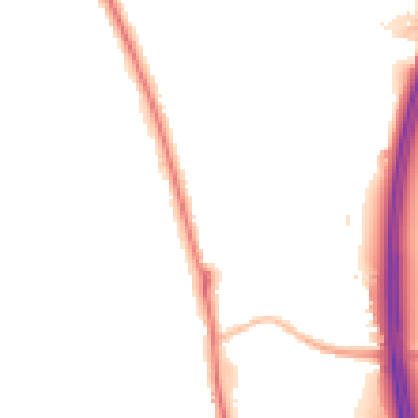 Night-time road noise heatmap for PR6 7HB