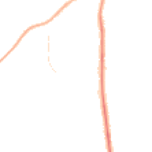 Night-time road noise heatmap for PR6 7JN