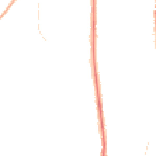 Night-time road noise heatmap for PR6 7QA