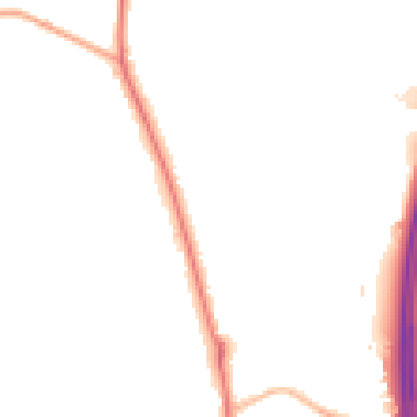 Night-time road noise heatmap for PR6 7QL