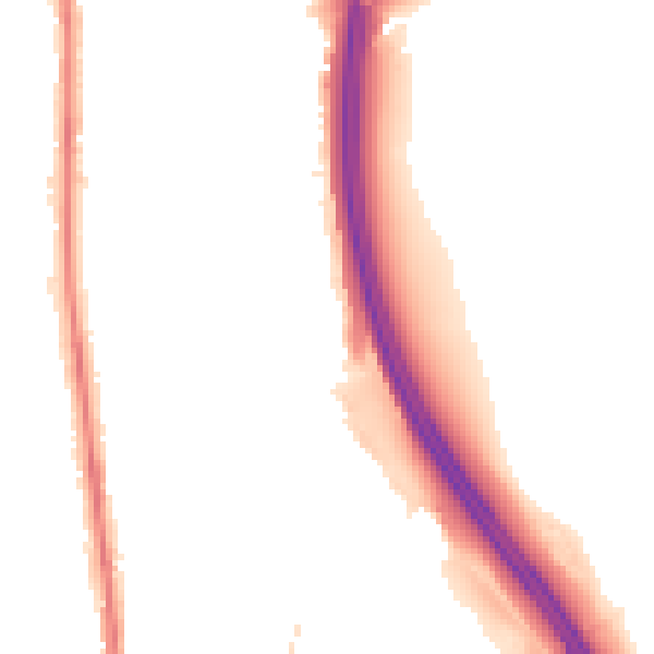 Night-time road noise heatmap for PR6 7ST