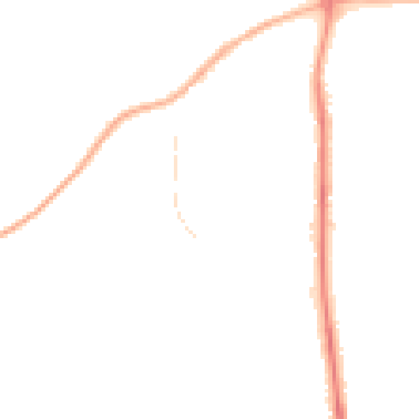 Night-time road noise heatmap for PR6 7UR