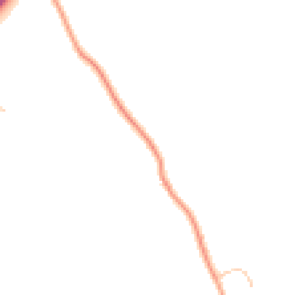 Daytime road noise heatmap for PR6 8BH